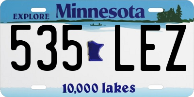 MN license plate 535LEZ