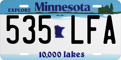 MN license plate 535LFA