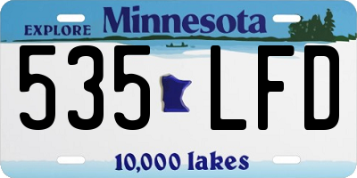 MN license plate 535LFD
