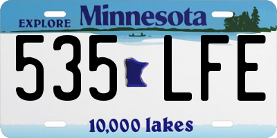 MN license plate 535LFE