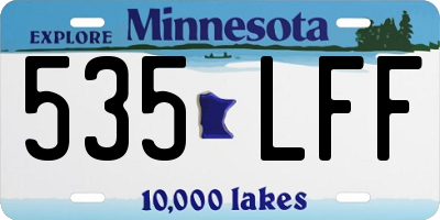 MN license plate 535LFF