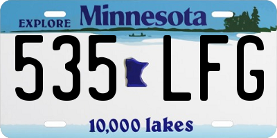 MN license plate 535LFG