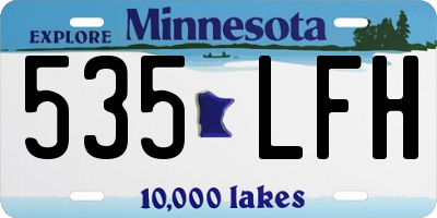 MN license plate 535LFH