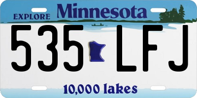 MN license plate 535LFJ