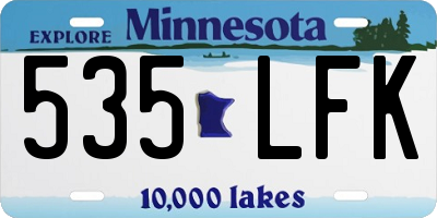 MN license plate 535LFK