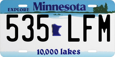 MN license plate 535LFM