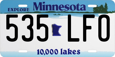 MN license plate 535LFO