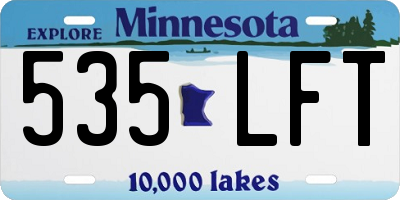MN license plate 535LFT