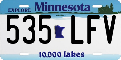 MN license plate 535LFV