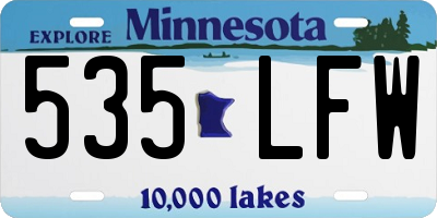 MN license plate 535LFW