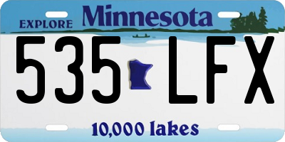 MN license plate 535LFX