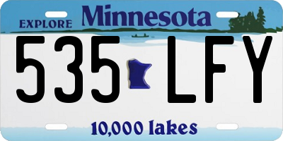 MN license plate 535LFY