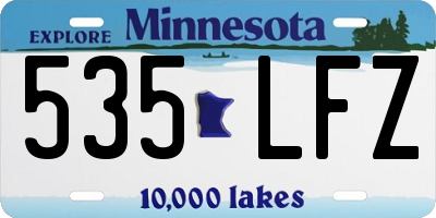 MN license plate 535LFZ