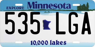 MN license plate 535LGA