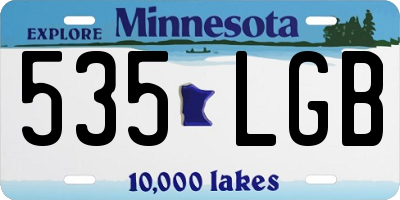 MN license plate 535LGB
