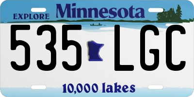 MN license plate 535LGC
