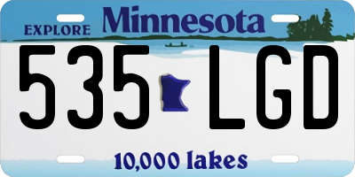 MN license plate 535LGD