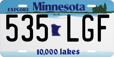 MN license plate 535LGF