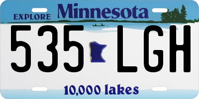 MN license plate 535LGH