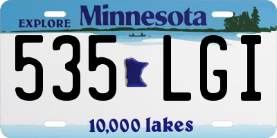 MN license plate 535LGI