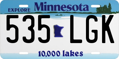 MN license plate 535LGK