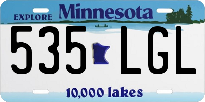 MN license plate 535LGL