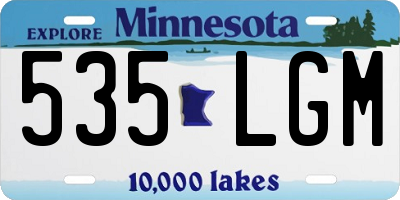 MN license plate 535LGM