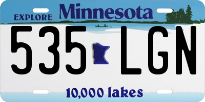 MN license plate 535LGN