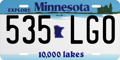 MN license plate 535LGO