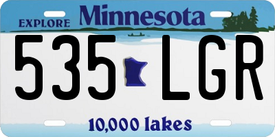 MN license plate 535LGR