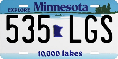 MN license plate 535LGS