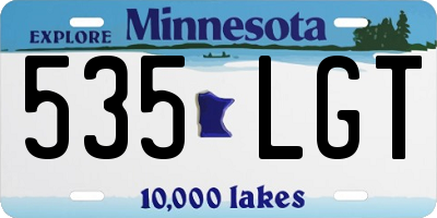 MN license plate 535LGT