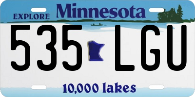 MN license plate 535LGU