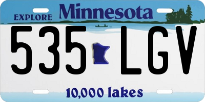 MN license plate 535LGV