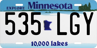 MN license plate 535LGY