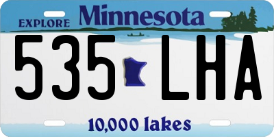 MN license plate 535LHA