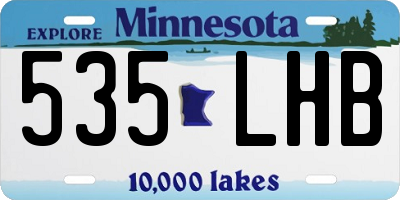MN license plate 535LHB