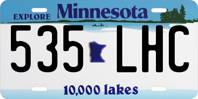 MN license plate 535LHC