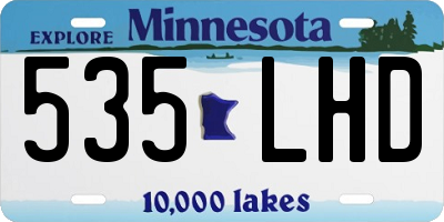 MN license plate 535LHD