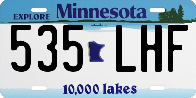 MN license plate 535LHF