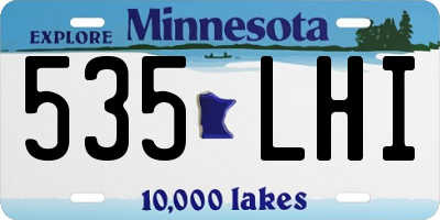 MN license plate 535LHI