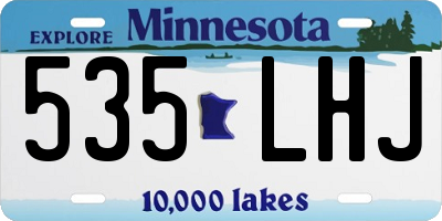 MN license plate 535LHJ