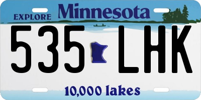 MN license plate 535LHK