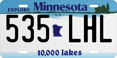 MN license plate 535LHL