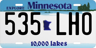 MN license plate 535LHO