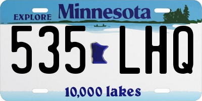 MN license plate 535LHQ