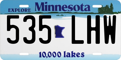 MN license plate 535LHW