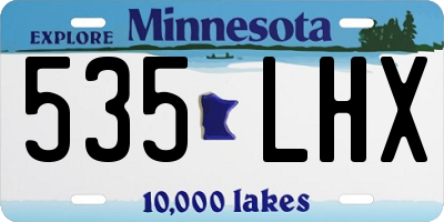 MN license plate 535LHX