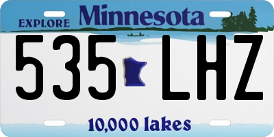 MN license plate 535LHZ