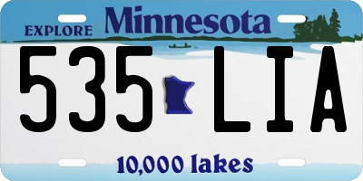 MN license plate 535LIA